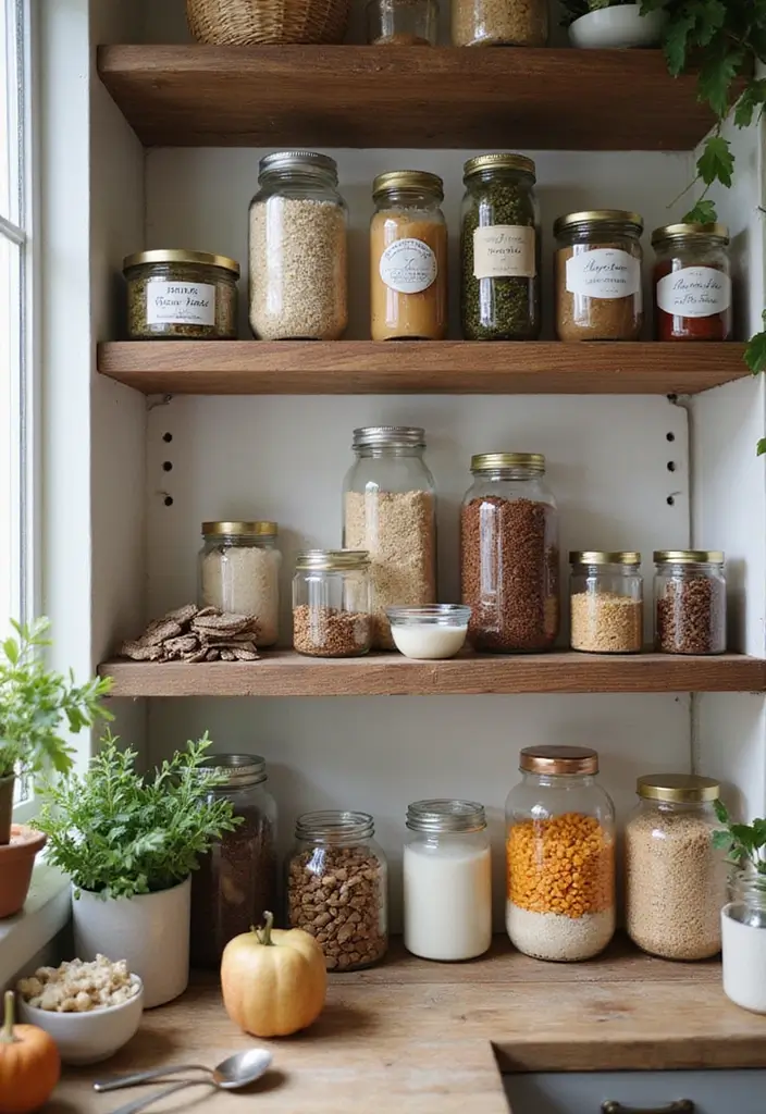 27 Kitchen Decor Ideas That Instantly Upgrade Your Space 22 27 Kitchen Decor Ideas That Instantly Upgrade Your Space - 22. Display Baking Ingredients