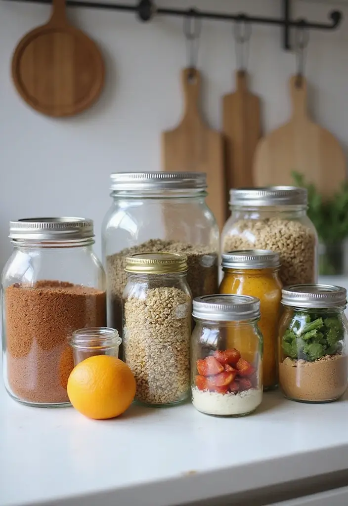 27 Kitchen Decor Ideas That Instantly Upgrade Your Space 4 27 Kitchen Decor Ideas That Instantly Upgrade Your Space - 4. Mason Jar Storage