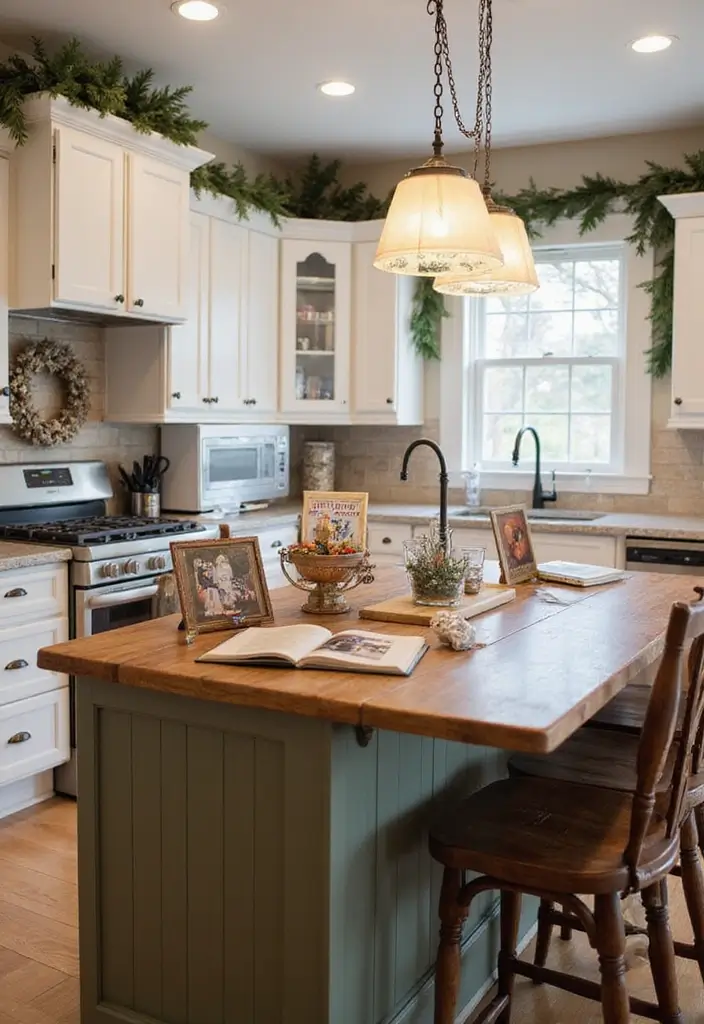 27 Kitchen Island Christmas Decor Ideas That Look Magical 24 27 Kitchen Island Christmas Decor Ideas That Look Magical - 24. Personalized Family Touches