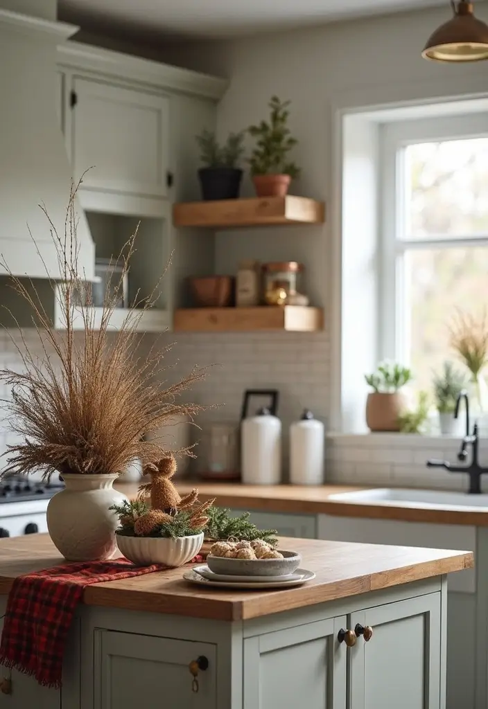 27 Kitchen Island Christmas Decor Ideas That Look Magical 27 27 Kitchen Island Christmas Decor Ideas That Look Magical - 27. Layered Decor