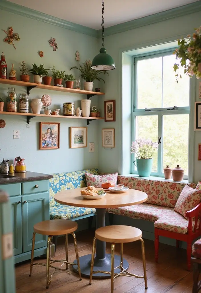 27 Kitchen Nook Ideas You’ll Want in Your Home 13 27 Kitchen Nook Ideas You’ll Want in Your Home - 13. Playful Whimsical Nook