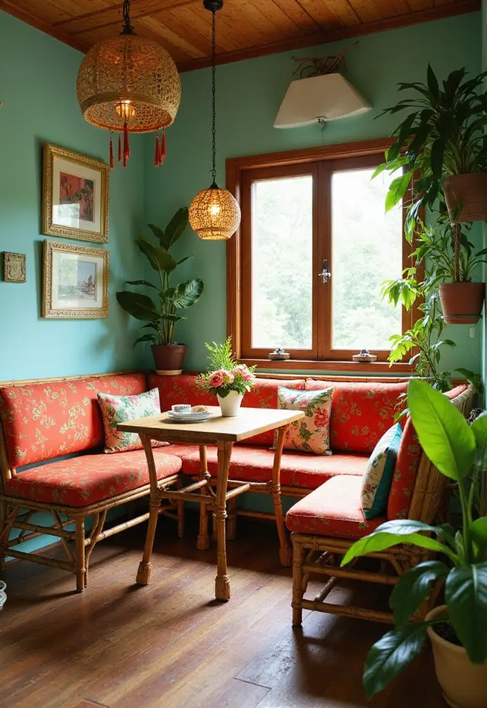 27 Kitchen Nook Ideas You’ll Want in Your Home 24 27 Kitchen Nook Ideas You’ll Want in Your Home - 24. Tropical Paradise Nook