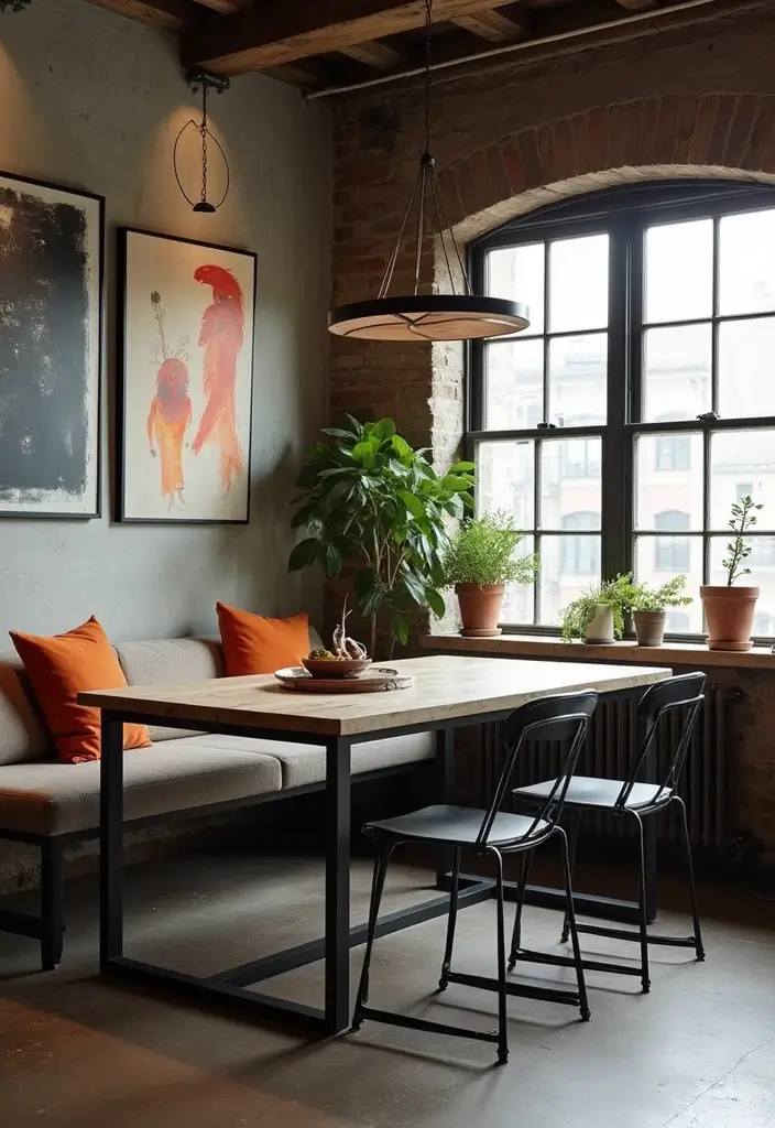 27 Kitchen Nook Ideas You’ll Want in Your Home 26 27 Kitchen Nook Ideas You’ll Want in Your Home - 26. Urban Loft Style