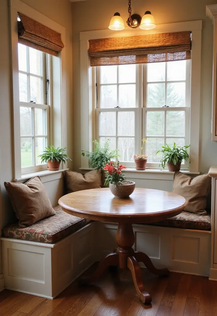 27 Kitchen Nook Ideas You’ll Want in Your Home 3 27 Kitchen Nook Ideas You’ll Want in Your Home - 3. Cozy Corner Bench