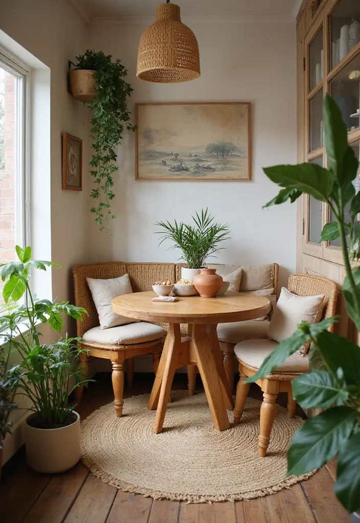 27 Kitchen Nook Ideas You’ll Want in Your Home 7 27 Kitchen Nook Ideas You’ll Want in Your Home - 7. Earthy Tones and Natural Textures