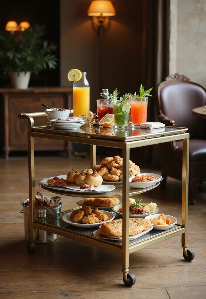 27 Kitchen Trolley Ideas Indian Homes Will Love - 25. Elegant Serving Cart