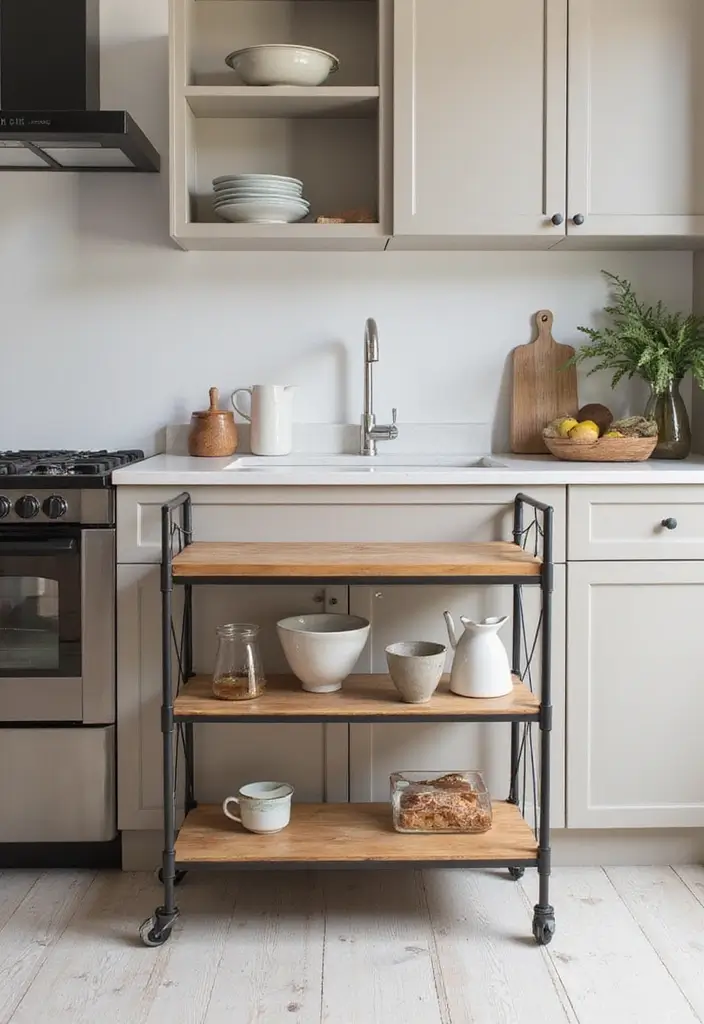 27 Kitchen Trolley Ideas Indian Homes Will Love - 4. Minimalist Design Trolley