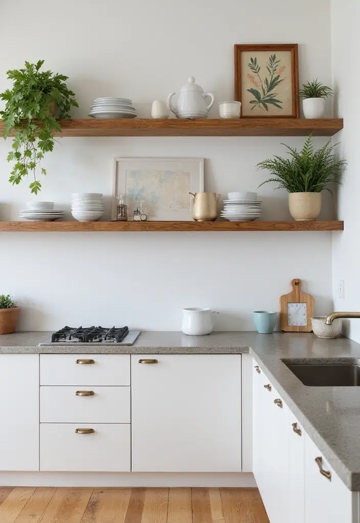 27 Modern Kitchen Inspirations Everyone’s Pinning - 2. Open Shelving for a Clean Look