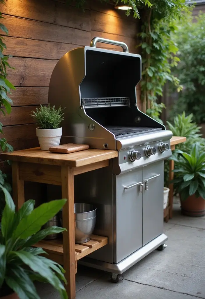 27 Small Outdoor Kitchen Ideas That Work Even in Tiny Yards 1 27 Small Outdoor Kitchen Ideas That Work Even in Tiny Yards - 1. Miniature Grill Station