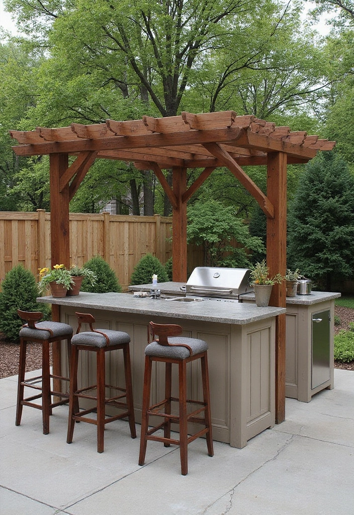 27 Small Outdoor Kitchen Ideas That Work Even in Tiny Yards 10 27 Small Outdoor Kitchen Ideas That Work Even in Tiny Yards - 10. Outdoor Kitchen Island