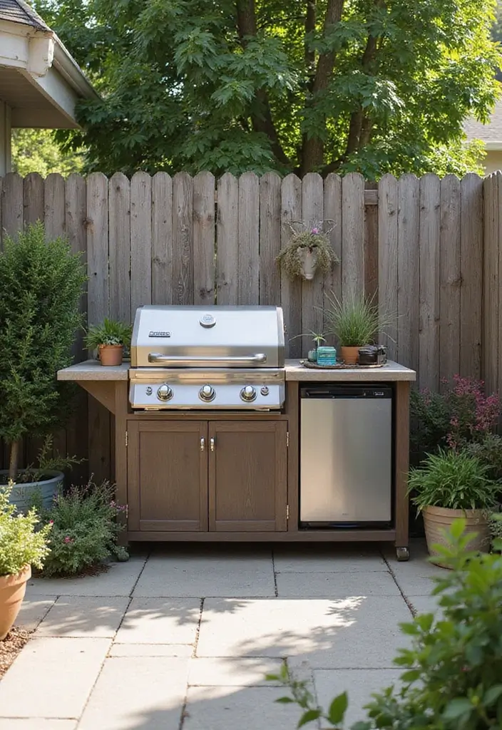 27 Small Outdoor Kitchen Ideas That Work Even in Tiny Yards 15 27 Small Outdoor Kitchen Ideas That Work Even in Tiny Yards - 15. Outdoor Cooking Station
