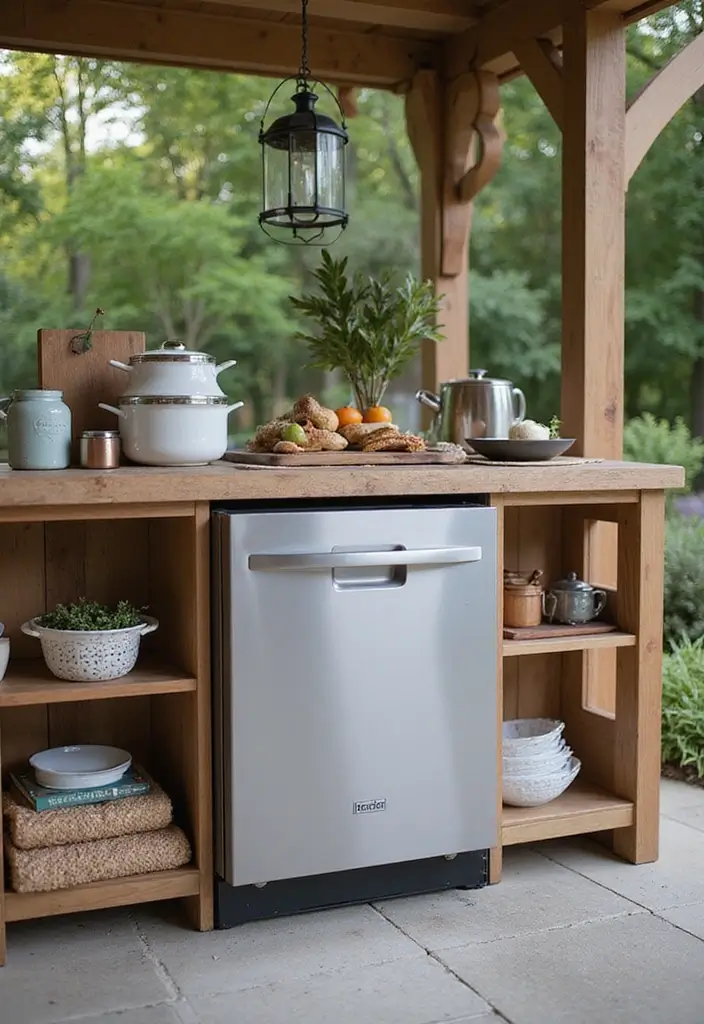 27 Small Outdoor Kitchen Ideas That Work Even in Tiny Yards 24 27 Small Outdoor Kitchen Ideas That Work Even in Tiny Yards - 24. Compact Dishwasher