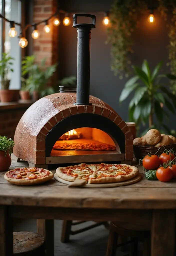 27 Small Outdoor Kitchen Ideas That Work Even in Tiny Yards 4 27 Small Outdoor Kitchen Ideas That Work Even in Tiny Yards - 4. Compact Pizza Oven