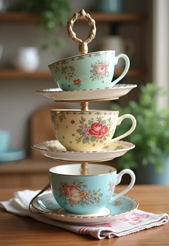 28 Indian Kitchen Decor Ideas Full of Culture and Charm 25 28 Indian Kitchen Decor Ideas Full of Culture and Charm - 25. Charming Teacup Displays