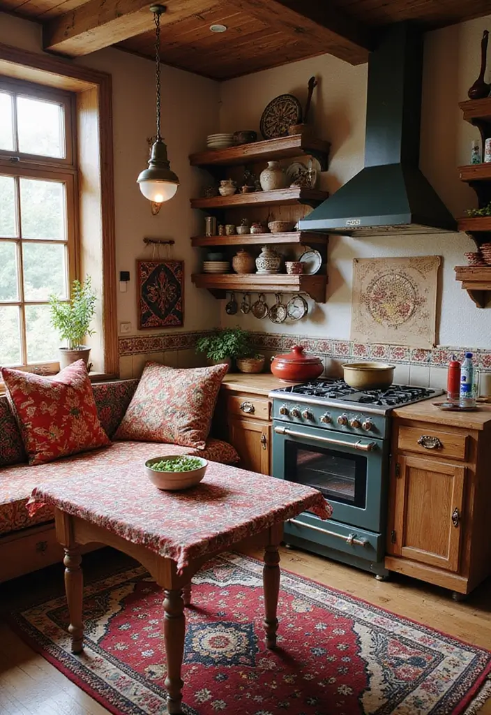 28 Indian Kitchen Decor Ideas Full of Culture and Charm 7 28 Indian Kitchen Decor Ideas Full of Culture and Charm - 7. Ethnic Patterns on Textiles