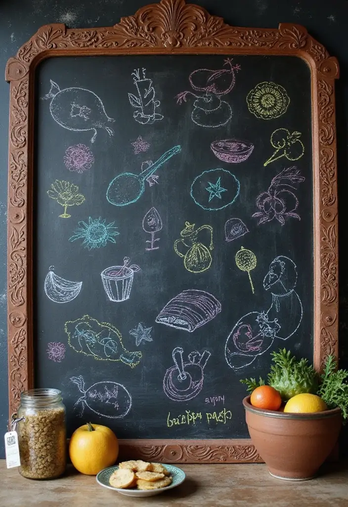 28 Indian Kitchen Decor Ideas Full of Culture and Charm 9 28 Indian Kitchen Decor Ideas Full of Culture and Charm - 9. Customizable Chalkboard Walls