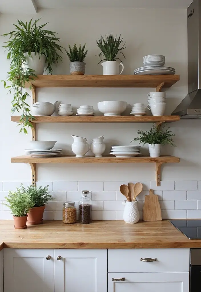 28 Japandi Style Kitchen Ideas That Feel Zen and Minimal - 5. Open Shelving