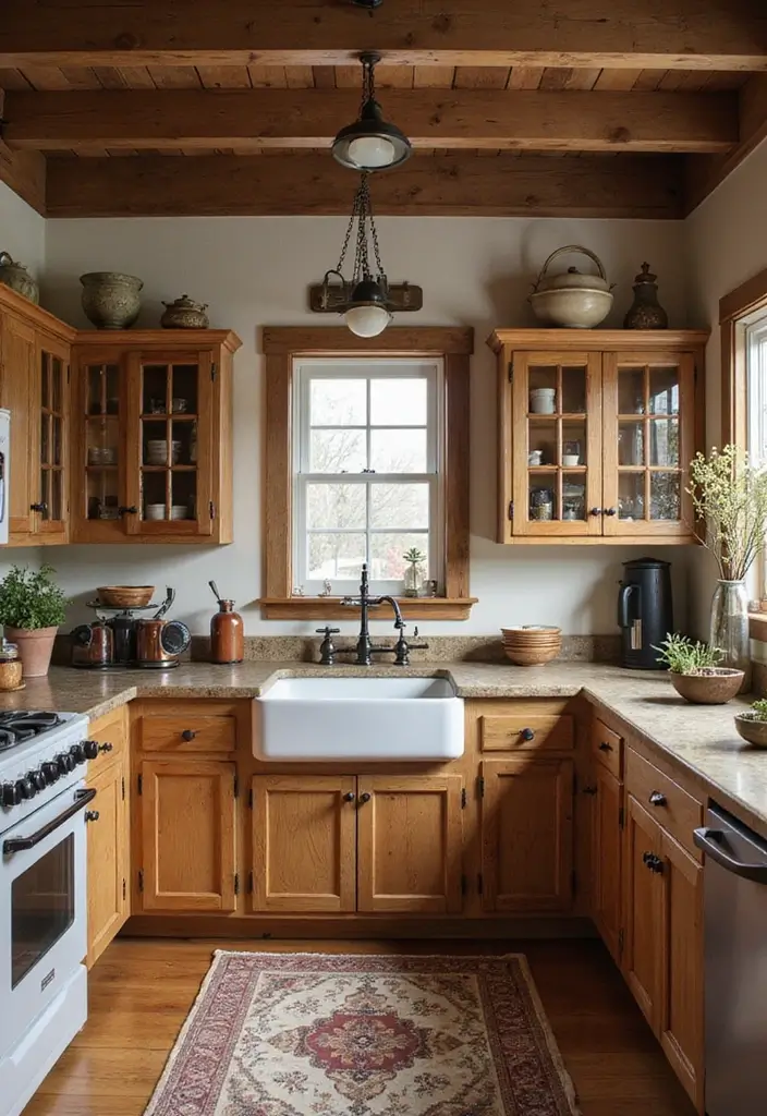 28 Kitchen Layout Ideas That Actually Work - 10. Rustic Kitchen Layout