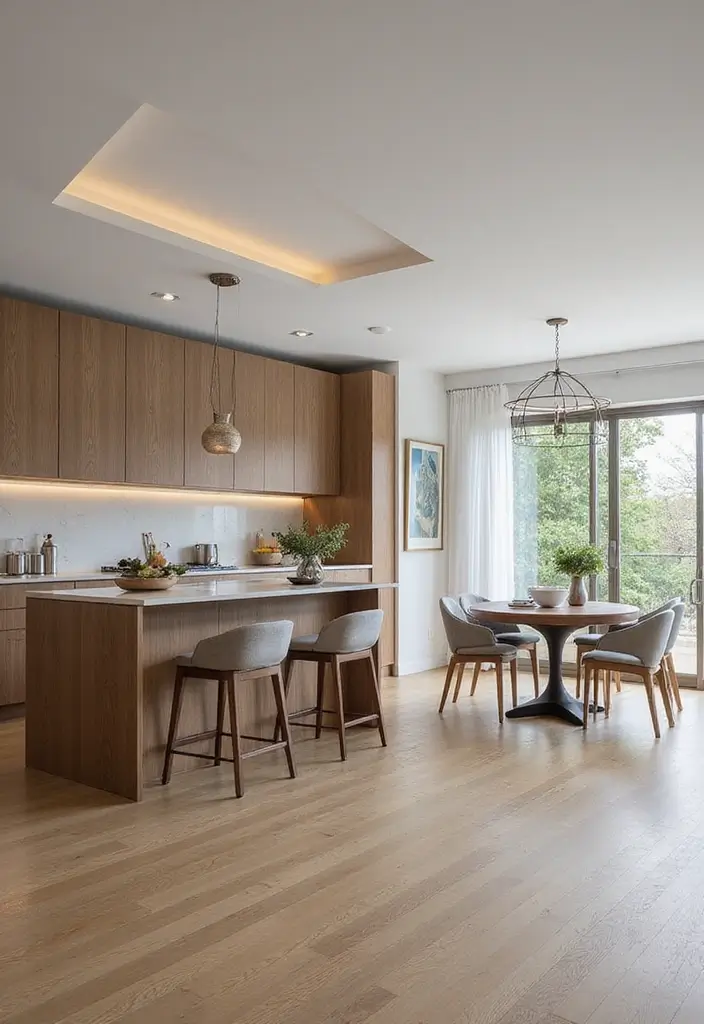 28 Kitchen Layout Ideas That Actually Work - 20. Connected Kitchen and Dining Area Layout