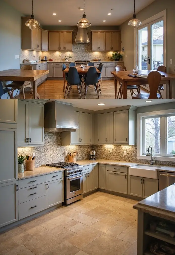 28 Kitchen Layout Ideas That Actually Work - 26. Split-Level Kitchen Layout