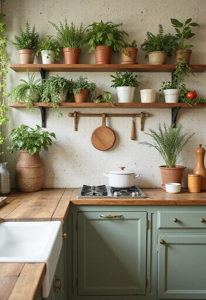 28 Kitchen Wallpaper Ideas That Change the Whole Look - 24. Vintage Kitchen Garden