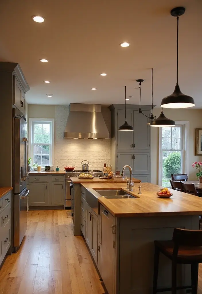 28 Neutral Kitchen Ideas That Look Calm and Timeless 15 28 Neutral Kitchen Ideas That Look Calm and Timeless - 15. Understated Lighting