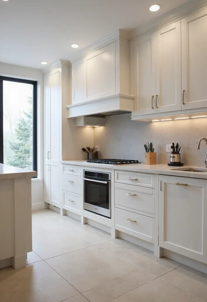 28 Neutral Kitchen Ideas That Look Calm and Timeless 17 28 Neutral Kitchen Ideas That Look Calm and Timeless - 17. Built-In Appliances