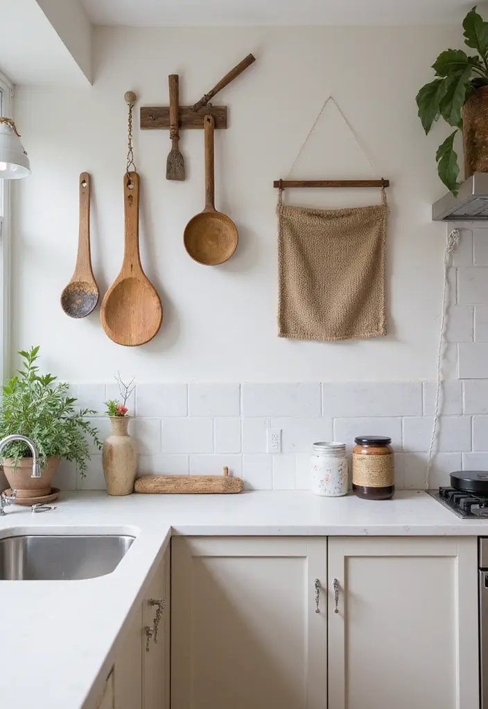 28 Neutral Kitchen Ideas That Look Calm and Timeless 23 28 Neutral Kitchen Ideas That Look Calm and Timeless - 23. Artistic Flair