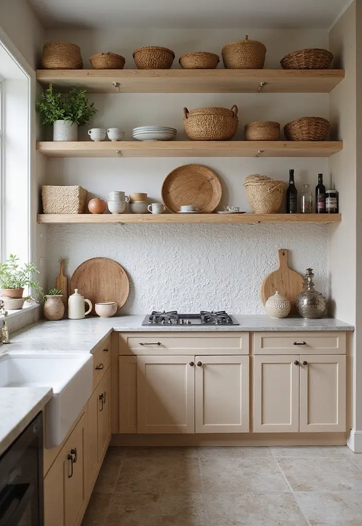 28 Neutral Kitchen Ideas That Look Calm and Timeless 7 28 Neutral Kitchen Ideas That Look Calm and Timeless - 7. Textured Elements