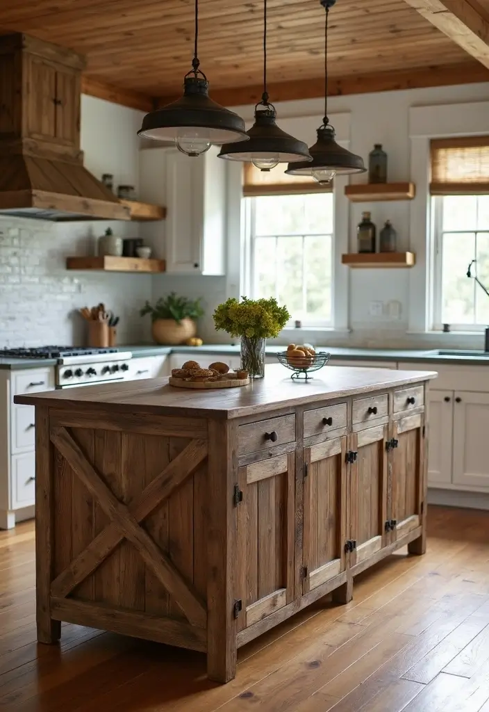 28 Small Kitchen Island Ideas You’ll Wish You Tried Sooner 16 28 Small Kitchen Island Ideas You’ll Wish You Tried Sooner - 16. Rustic Barn Style