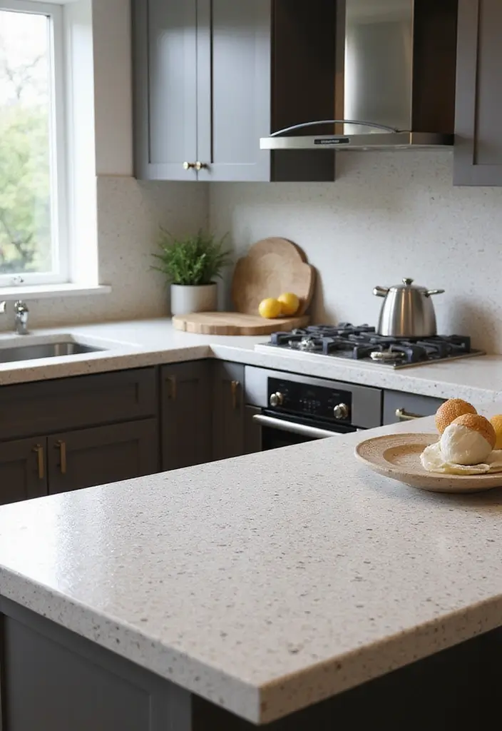 29 Kitchen Countertops Ideas That Look Expensive and Chic 23 29 Kitchen Countertops Ideas That Look Expensive and Chic - 23. Textured and Patterned Solid Surface