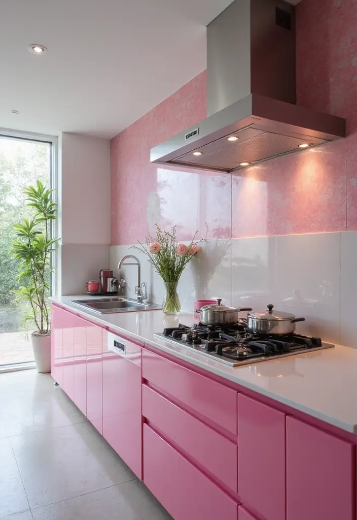 29 Kitchen Countertops Ideas That Look Expensive and Chic 26 29 Kitchen Countertops Ideas That Look Expensive and Chic - 26. Glossy Acrylic