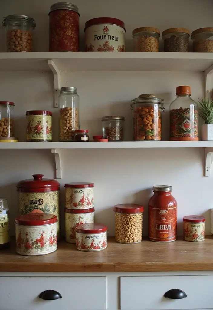 29 Kitchen Decor Ideas That Never Go Out of Style - 10. Vintage Tins and Canisters