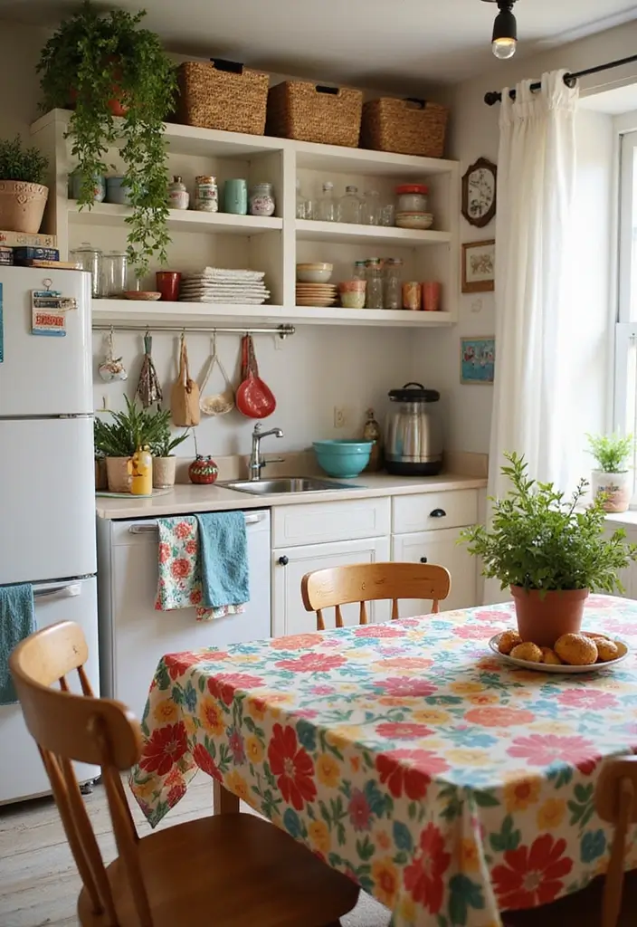 29 Kitchen Decor Ideas That Never Go Out of Style - 14. Colorful Linens