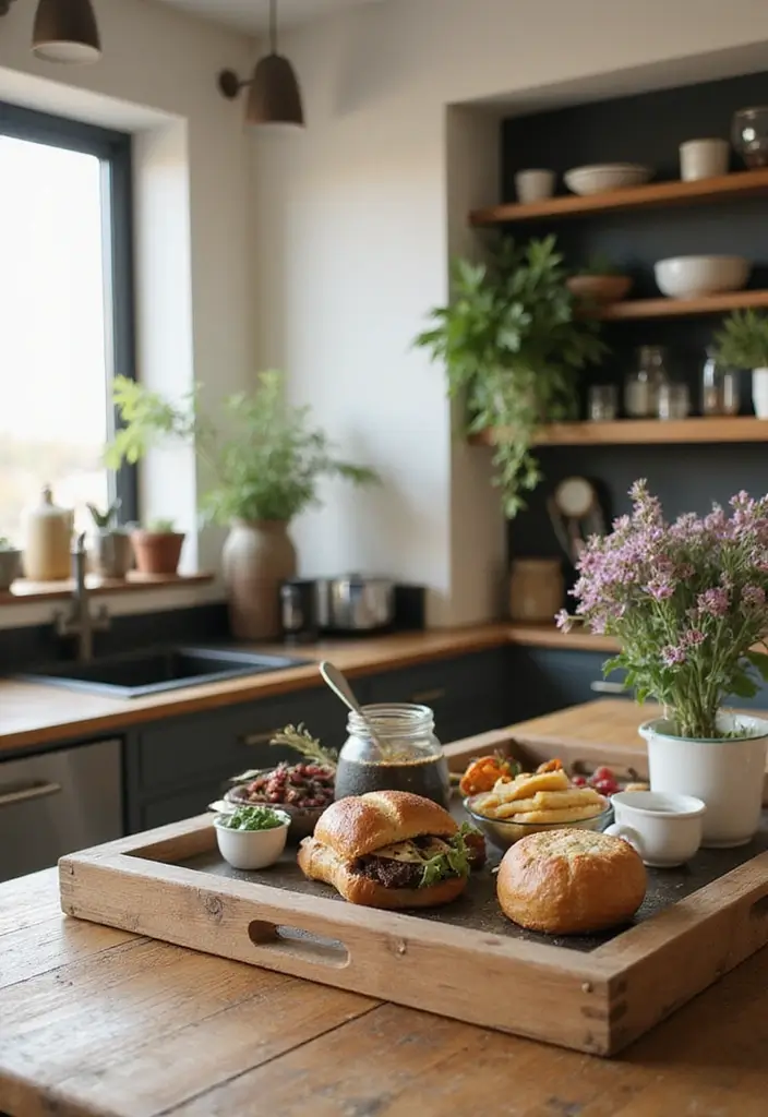 29 Kitchen Decor Ideas That Never Go Out of Style - 15. Elegant Serving Trays
