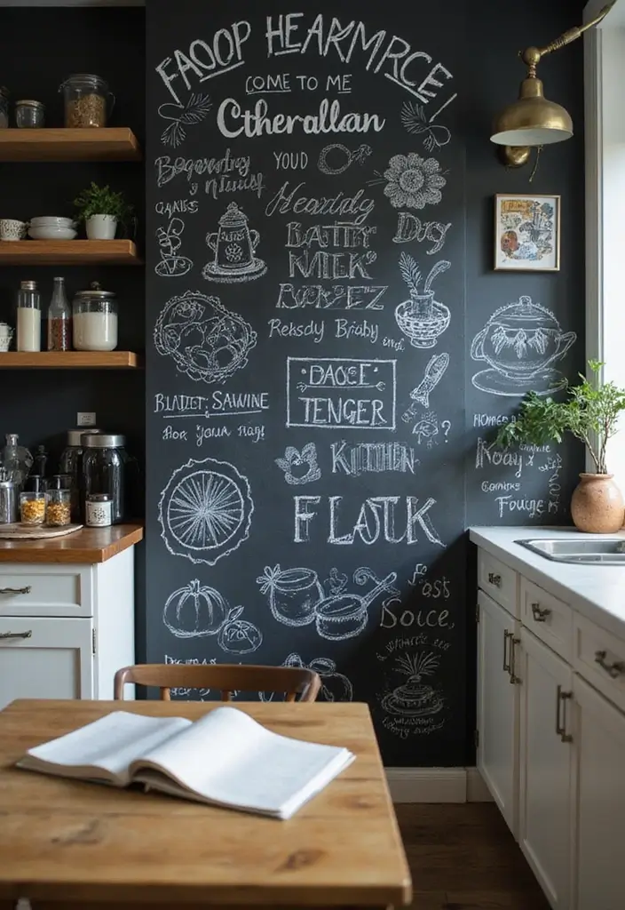 29 Kitchen Decor Ideas That Never Go Out of Style - 24. Chalkboard Walls