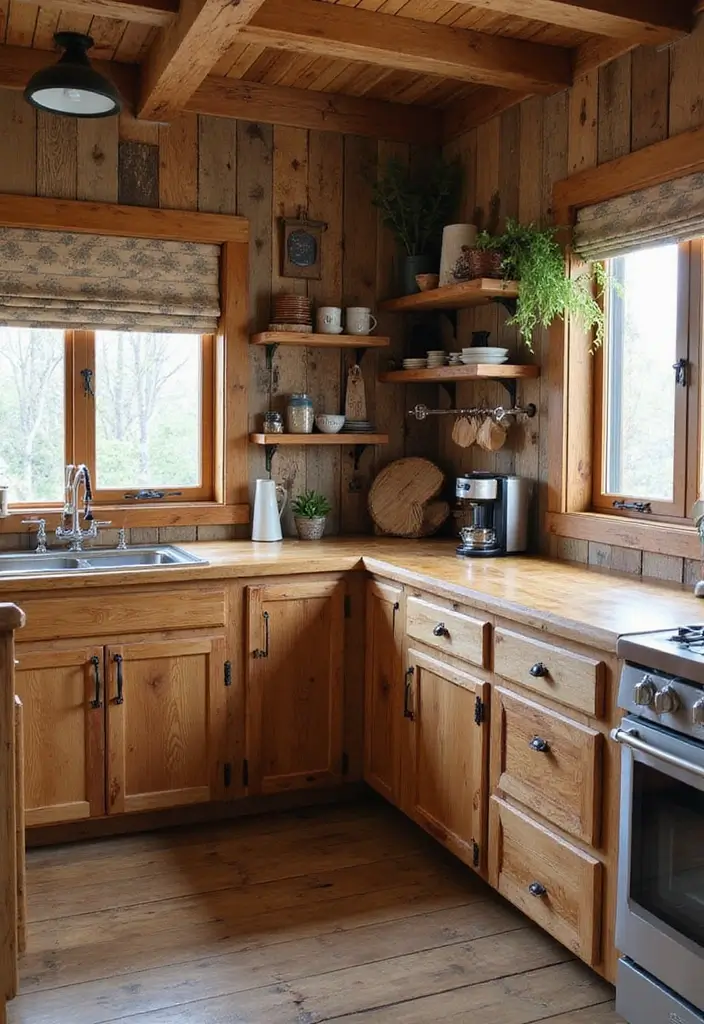 29 Kitchen Decor Ideas That Never Go Out of Style - 25. Reclaimed Wood Features