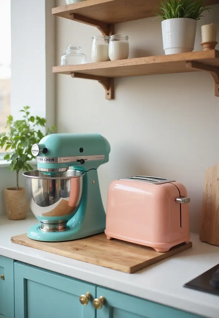 29 Kitchen Decor Ideas That Never Go Out of Style - 8. Retro Kitchen Appliances