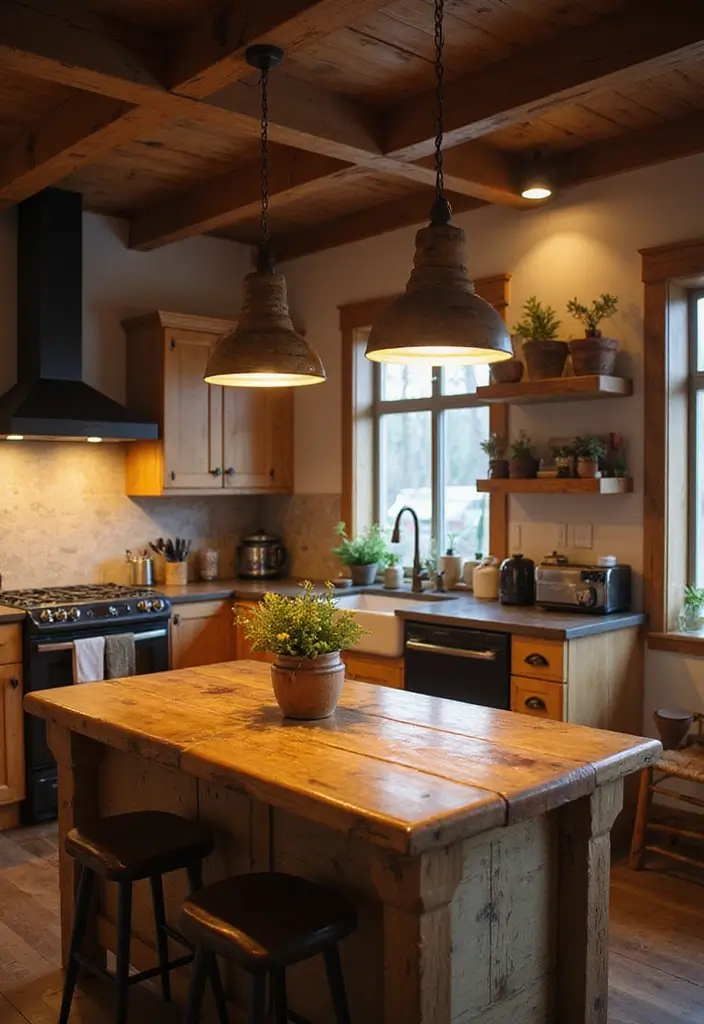 29 Kitchen Lighting Ideas That Brighten and Transform 1 29 Kitchen Lighting Ideas That Brighten and Transform - 1. Reclaimed Wood Pendant Lights