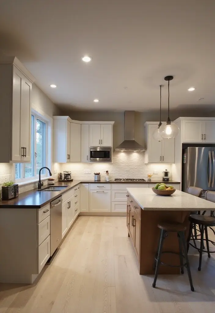 29 Kitchen Lighting Ideas That Brighten and Transform 26 29 Kitchen Lighting Ideas That Brighten and Transform - 26. Recessed Lighting