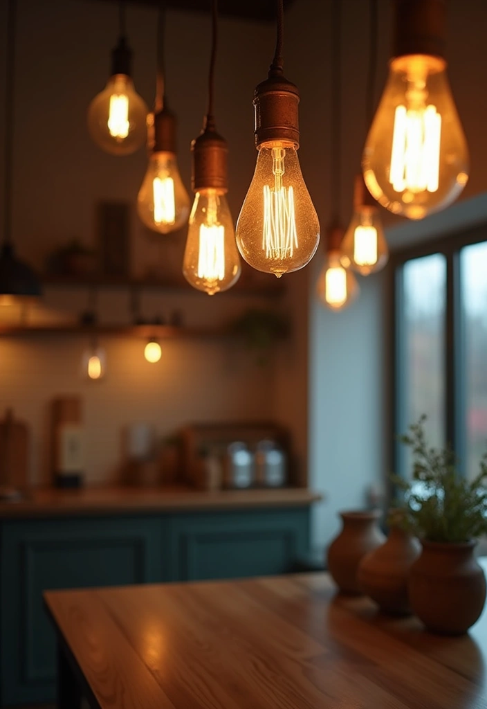 29 Kitchen Lighting Ideas That Brighten and Transform 3 29 Kitchen Lighting Ideas That Brighten and Transform - 3. Vintage Edison Bulbs