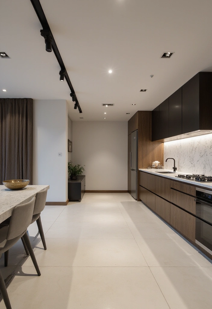 29 Kitchen Lighting Ideas That Brighten and Transform 9 29 Kitchen Lighting Ideas That Brighten and Transform - 9. Minimalist Track Lighting