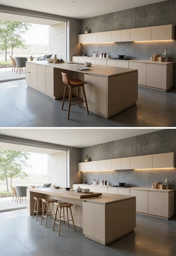29 Kitchen Peninsula Ideas That Add Space and Style - 26. Convertible Peninsula