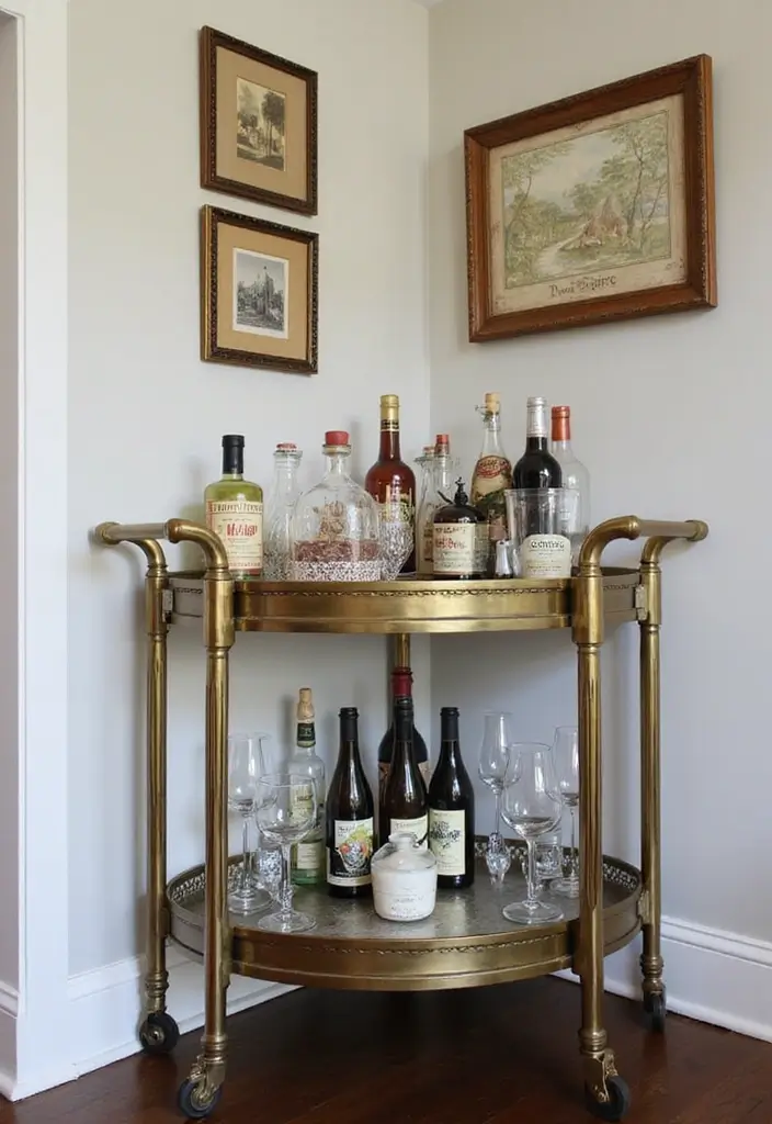 29 Kitchen Platform Ideas That Make Cooking Easier 15 29 Kitchen Platform Ideas That Make Cooking Easier - 15. Stylish Bar Carts