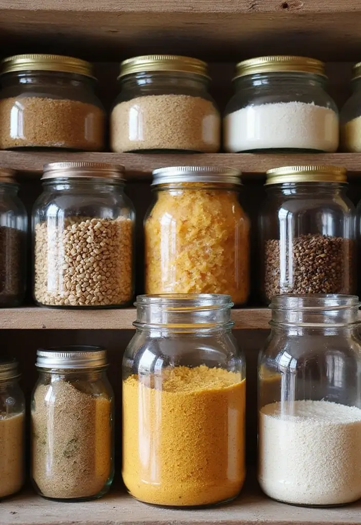 29 Kitchen Platform Ideas That Make Cooking Easier 23 29 Kitchen Platform Ideas That Make Cooking Easier - 23. Creative Use of Jars