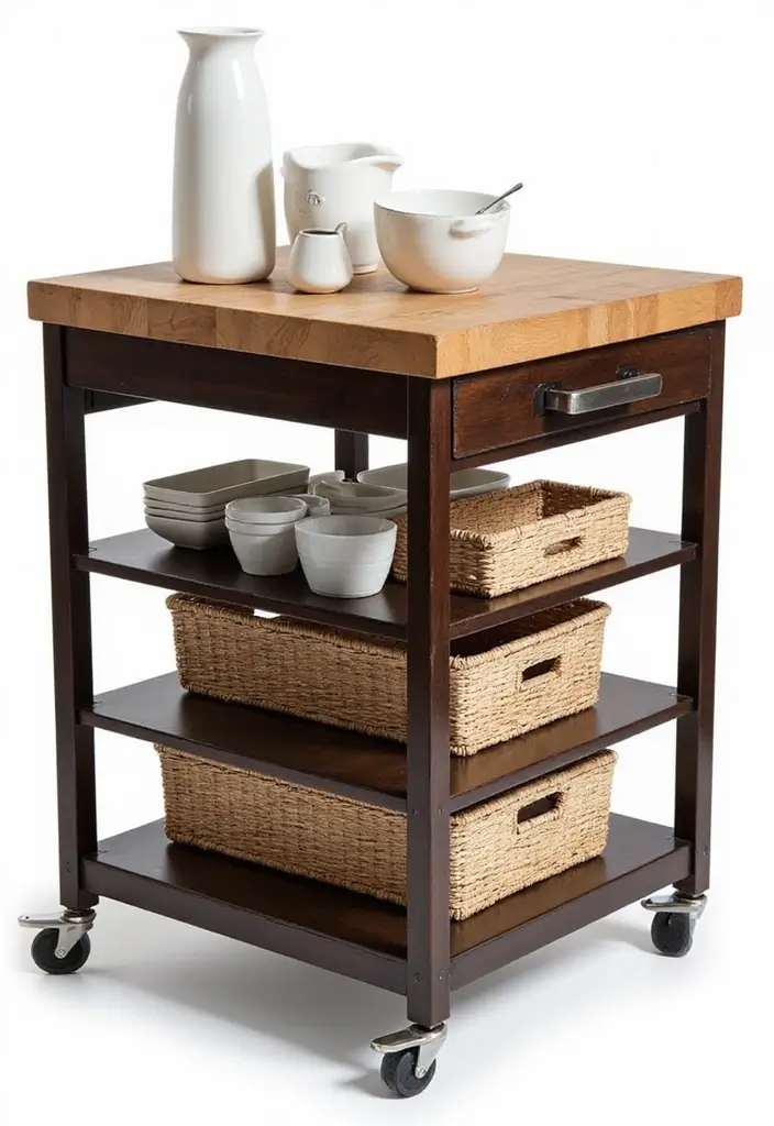 29 Kitchen Platform Ideas That Make Cooking Easier 8 29 Kitchen Platform Ideas That Make Cooking Easier - 8. Kitchen Trolleys