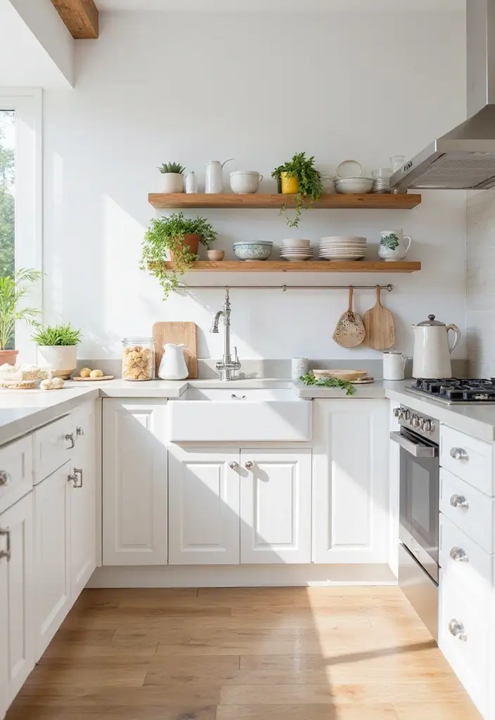29 Open Concept Kitchen Ideas That Make Homes Airy - 1. Bright White Walls
