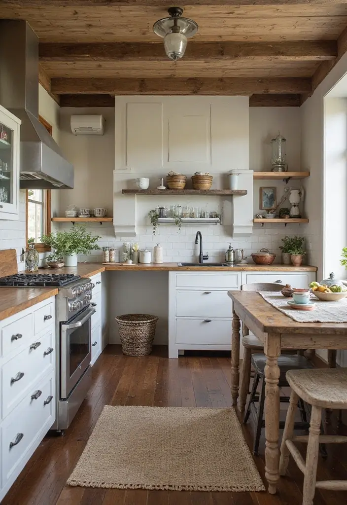29 Open Concept Kitchen Ideas That Make Homes Airy - 18. Vintage Accents