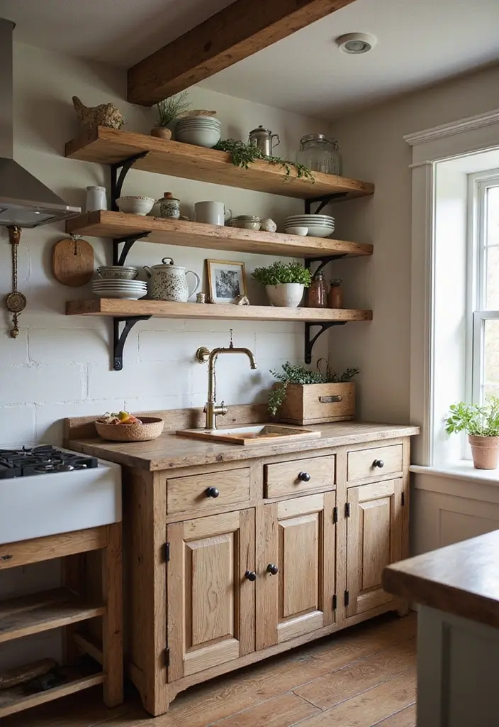 29 Open Concept Kitchen Ideas That Make Homes Airy - 21. Farmhouse Charm