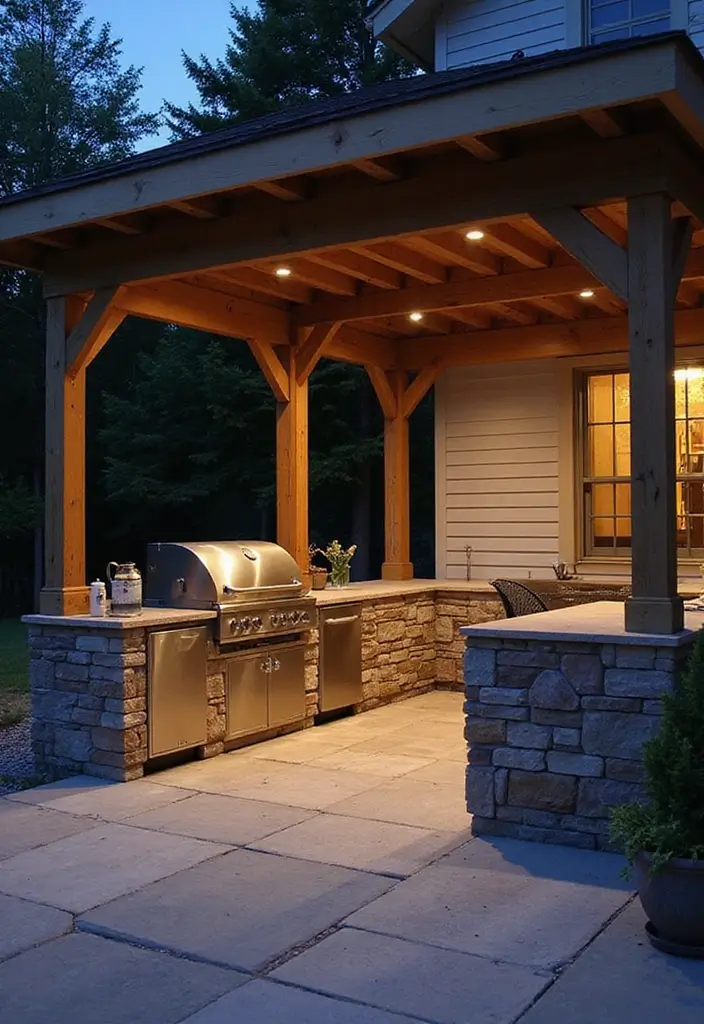 29 Simple Outdoor Kitchen Designs That Make Cooking Fun 16 29 Simple Outdoor Kitchen Designs That Make Cooking Fun - 16. Functional Under-Deck Kitchen